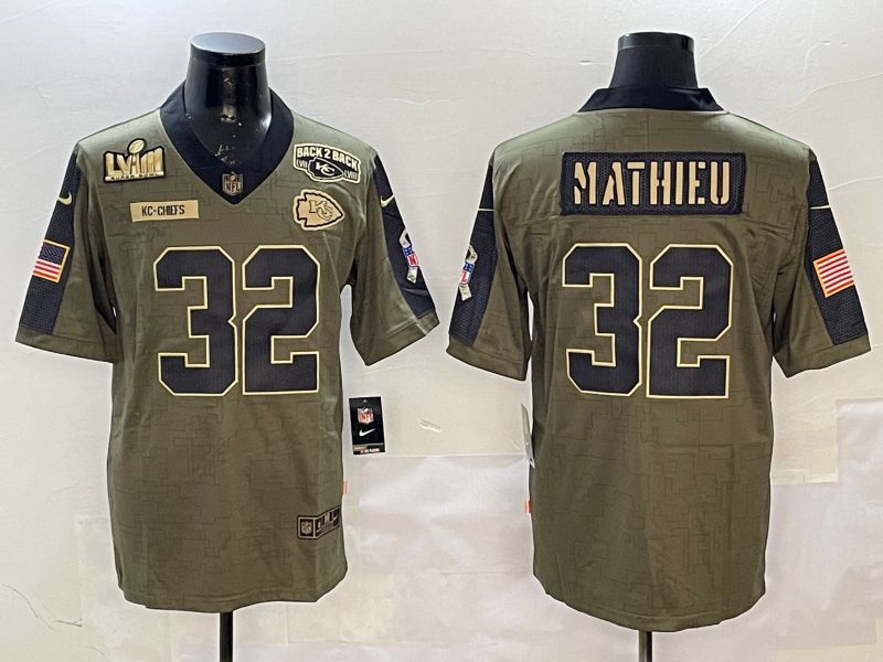Men Kansas City Chiefs #32 Mathieu Green 2025 Nike Salute to Service Limited NFL Jersey style 6